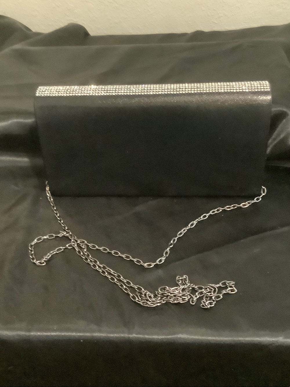 Crystal Bee Embellished Clutch - Silver with Red & Green Accents - Picture 2 of 3